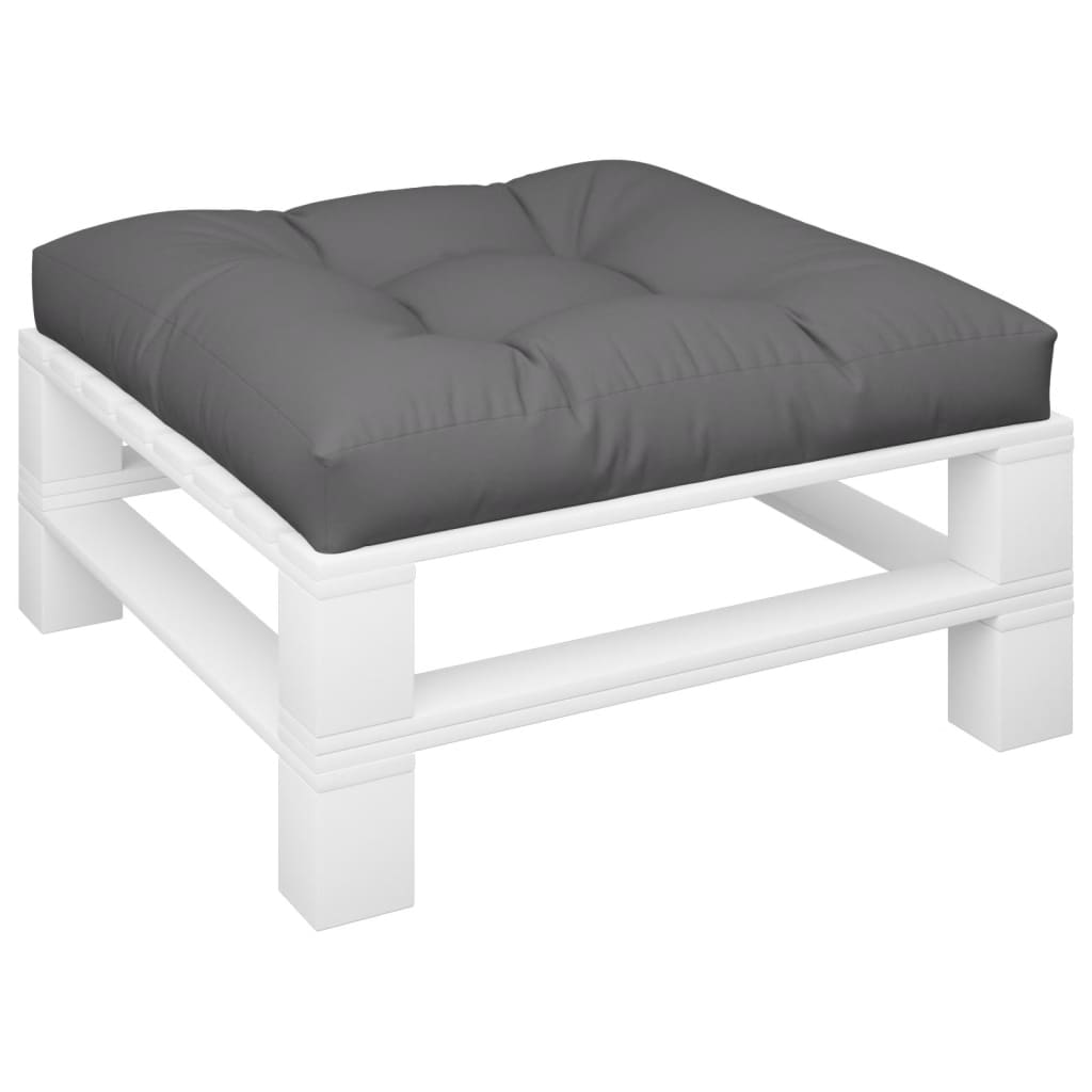 Coussin pour palette anthracite 80x80x12 cm tissu