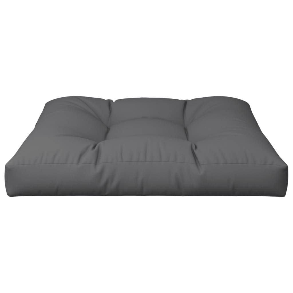 Coussin pour palette anthracite 80x80x12 cm tissu