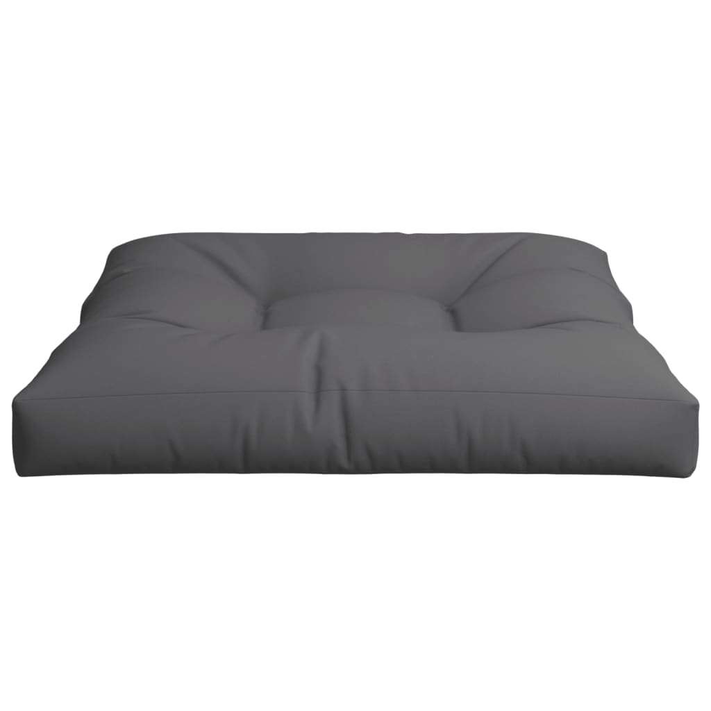 Coussin pour palette anthracite 80x80x12 cm tissu