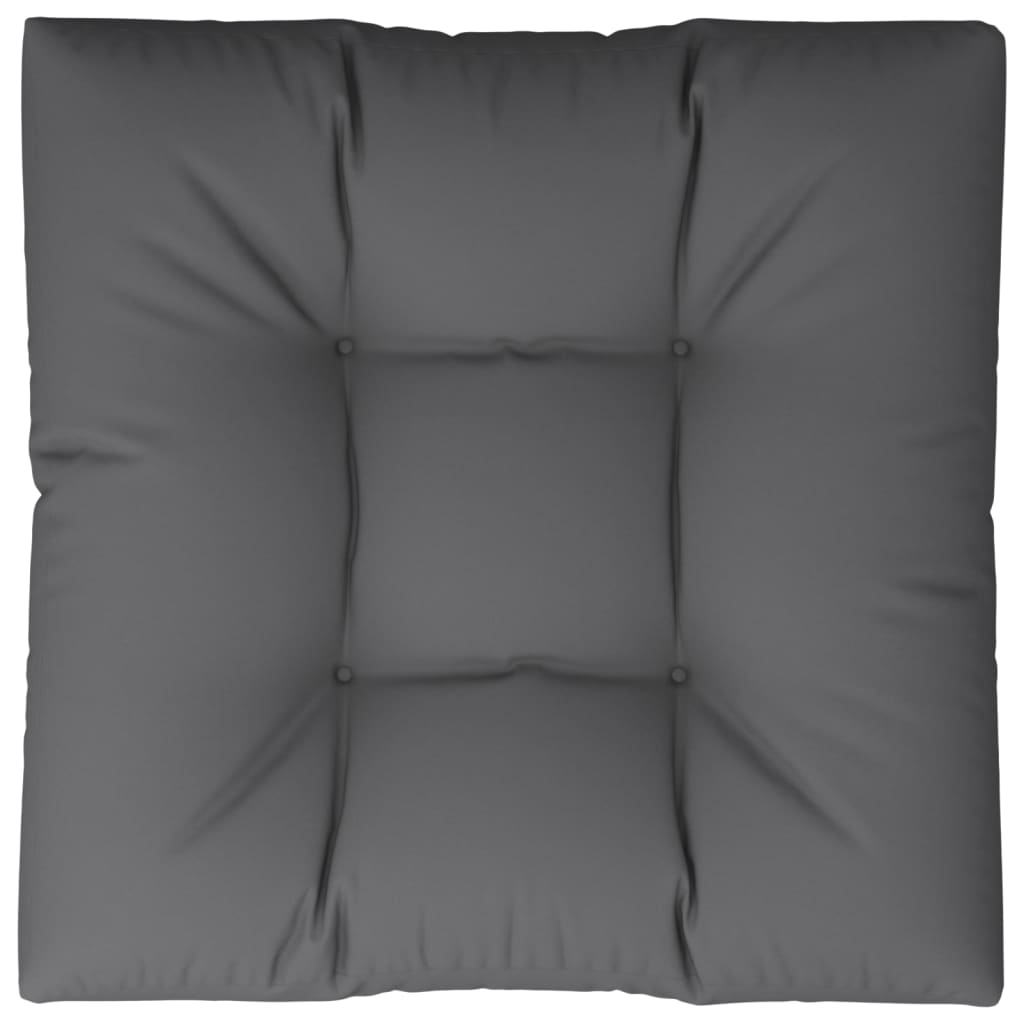 Coussin pour palette anthracite 80x80x12 cm tissu