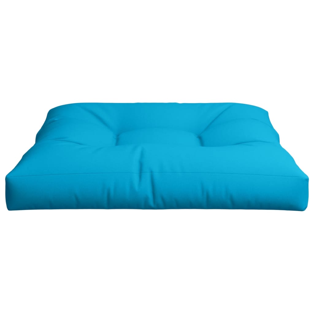 Coussin de palette bleu 80x80x12 cm tissu