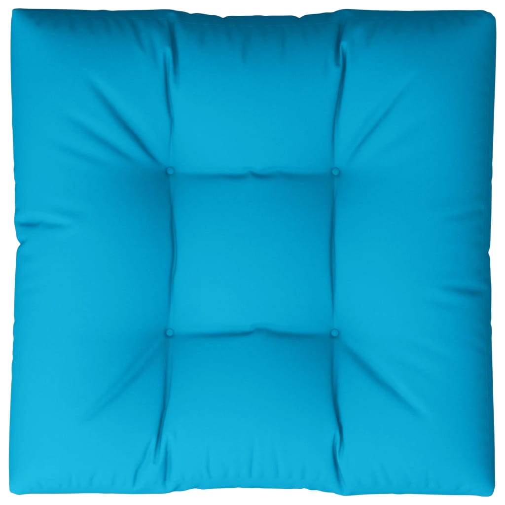 Coussin de palette bleu 80x80x12 cm tissu