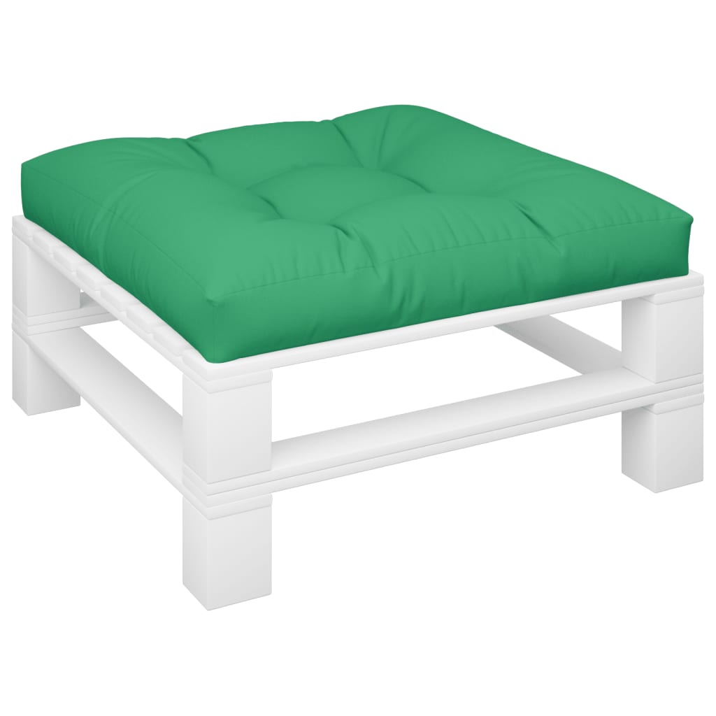 Coussin de palette vert 80x80x12 cm tissu