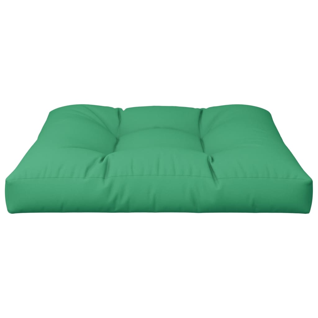 Coussin de palette vert 80x80x12 cm tissu