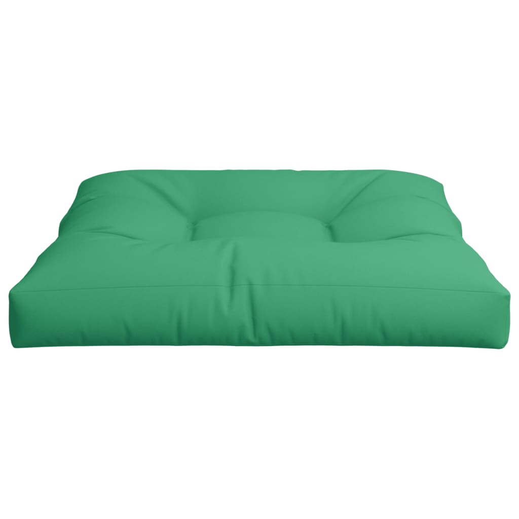 Coussin de palette vert 80x80x12 cm tissu
