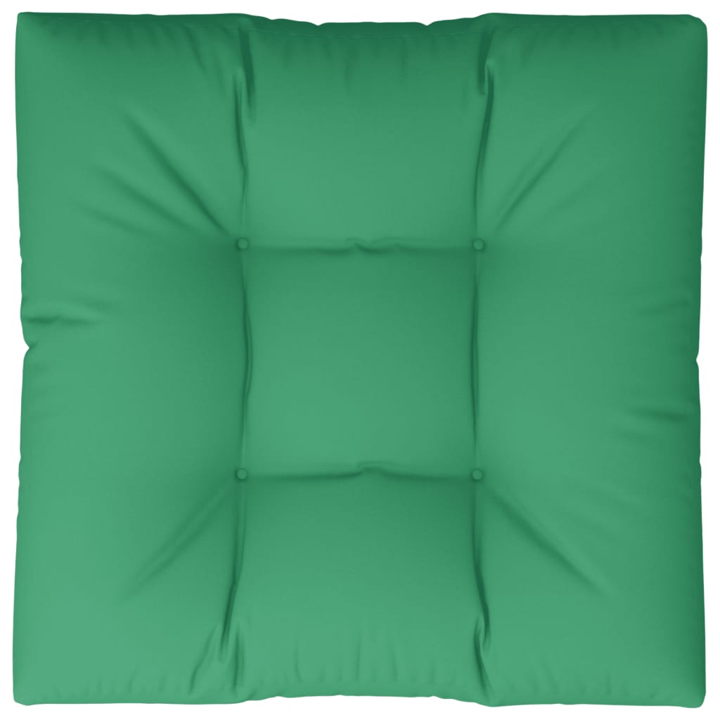 Coussin de palette vert 80x80x12 cm tissu