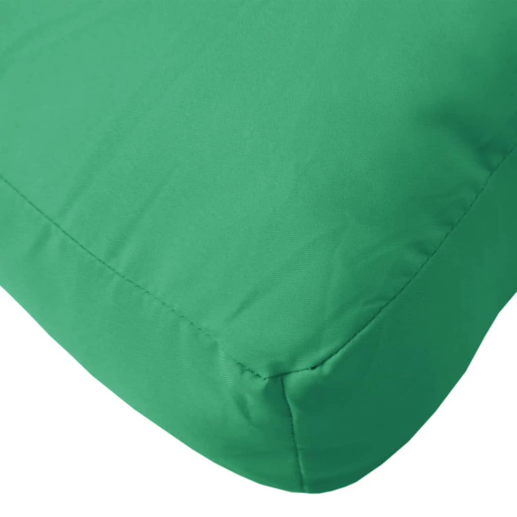 Coussin de palette vert 80x80x12 cm tissu