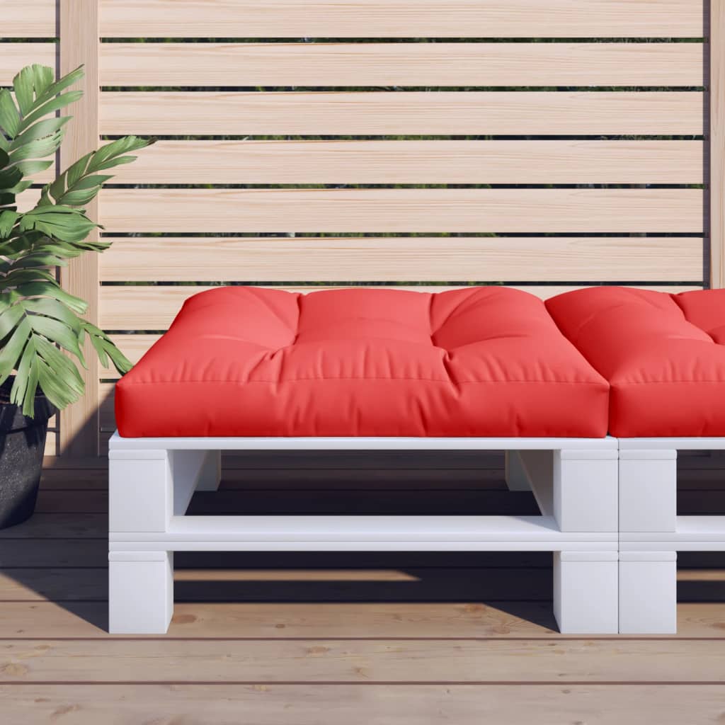 Coussin de palette Rouge 80x80x12 cm Tissu