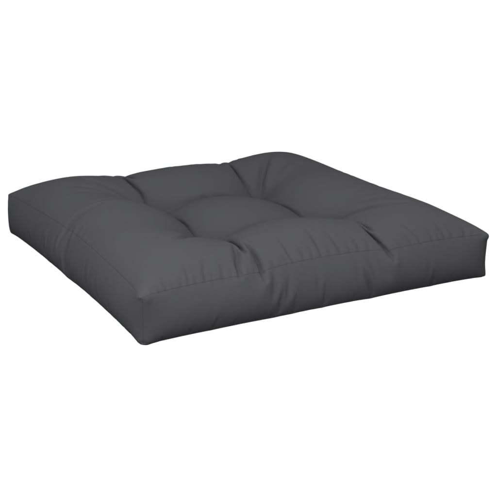 Coussin de palette noir 80x80x12 cm tissu
