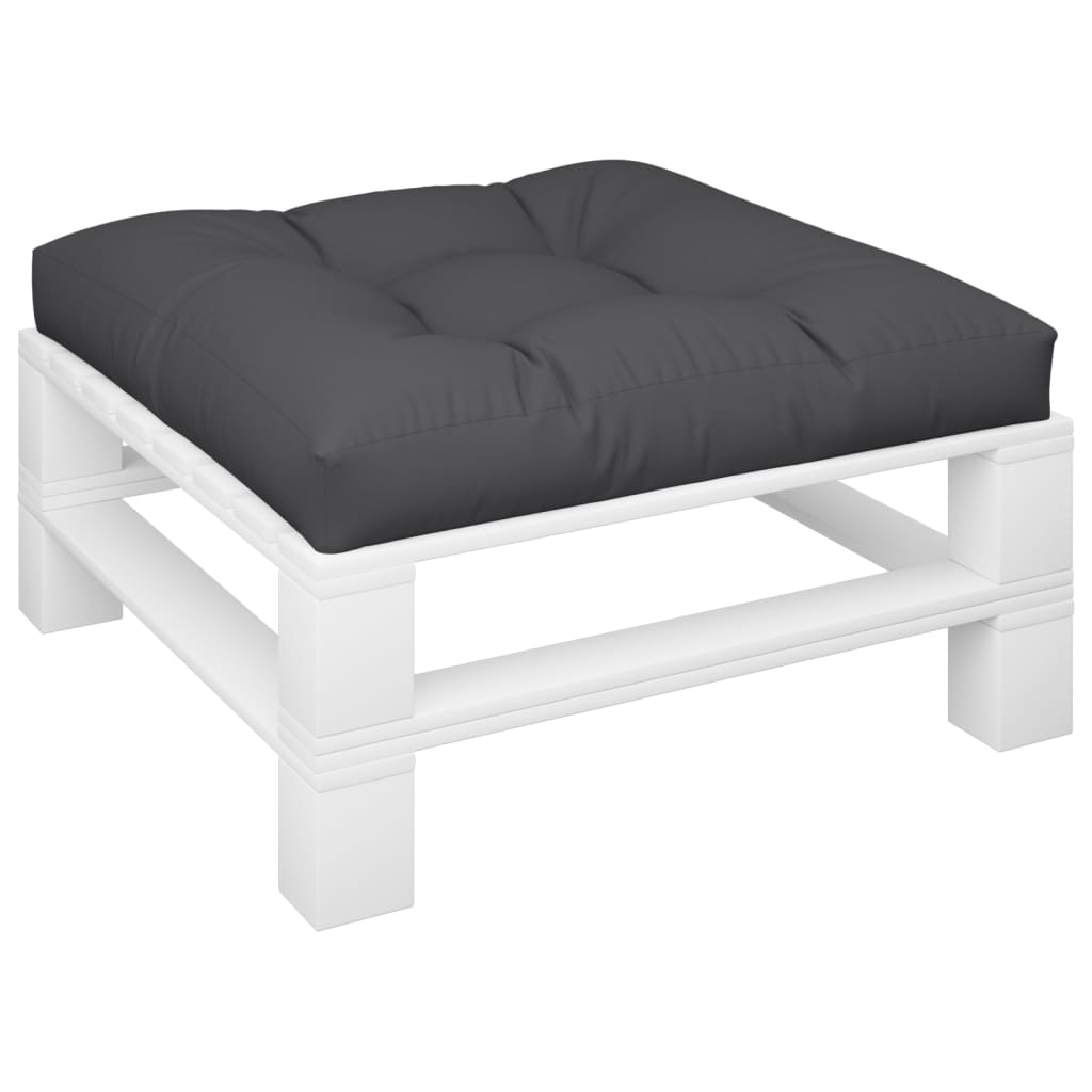 Coussin de palette noir 80x80x12 cm tissu