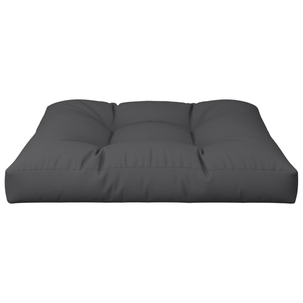 Coussin de palette noir 80x80x12 cm tissu