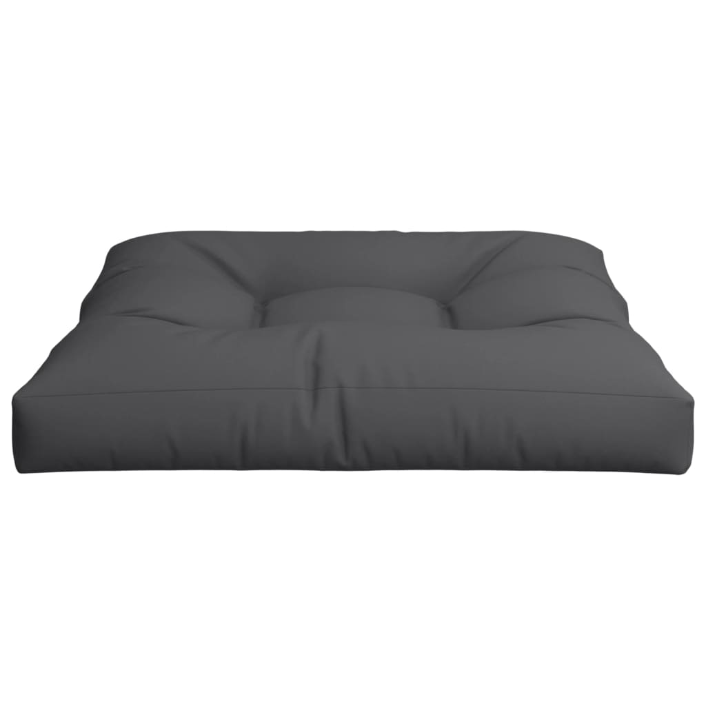 Coussin de palette noir 80x80x12 cm tissu