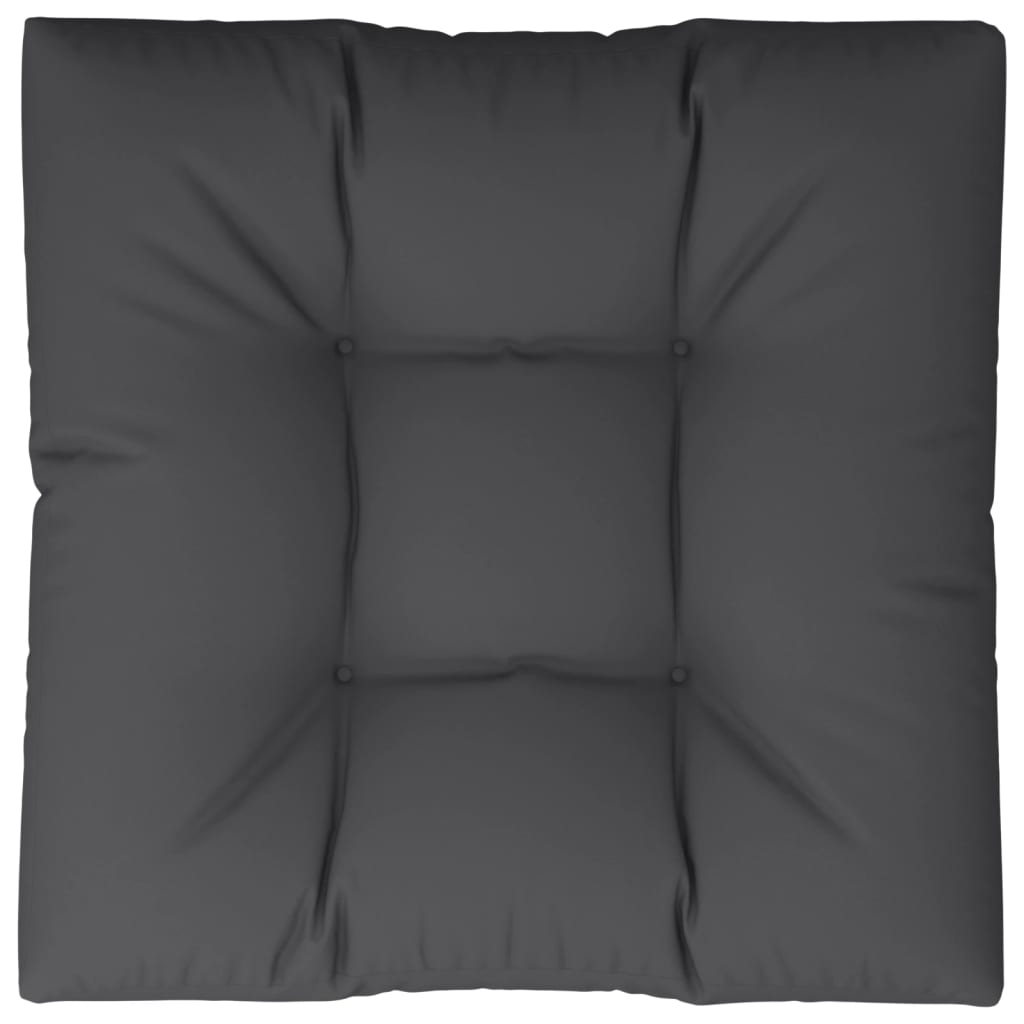 Coussin de palette noir 80x80x12 cm tissu