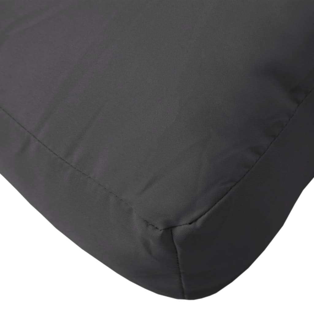 Coussin de palette noir 80x80x12 cm tissu