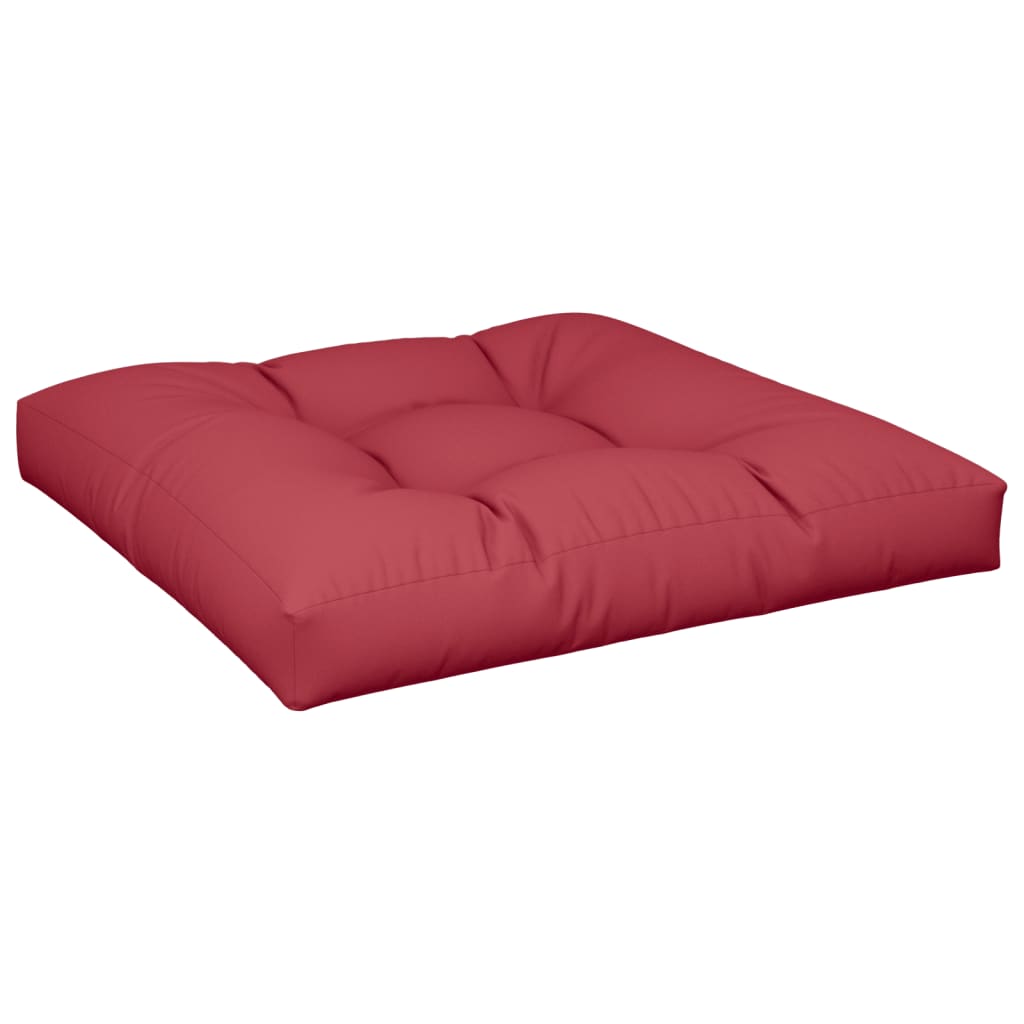 Coussin de palette bordeaux 80x80x12 cm Tissu