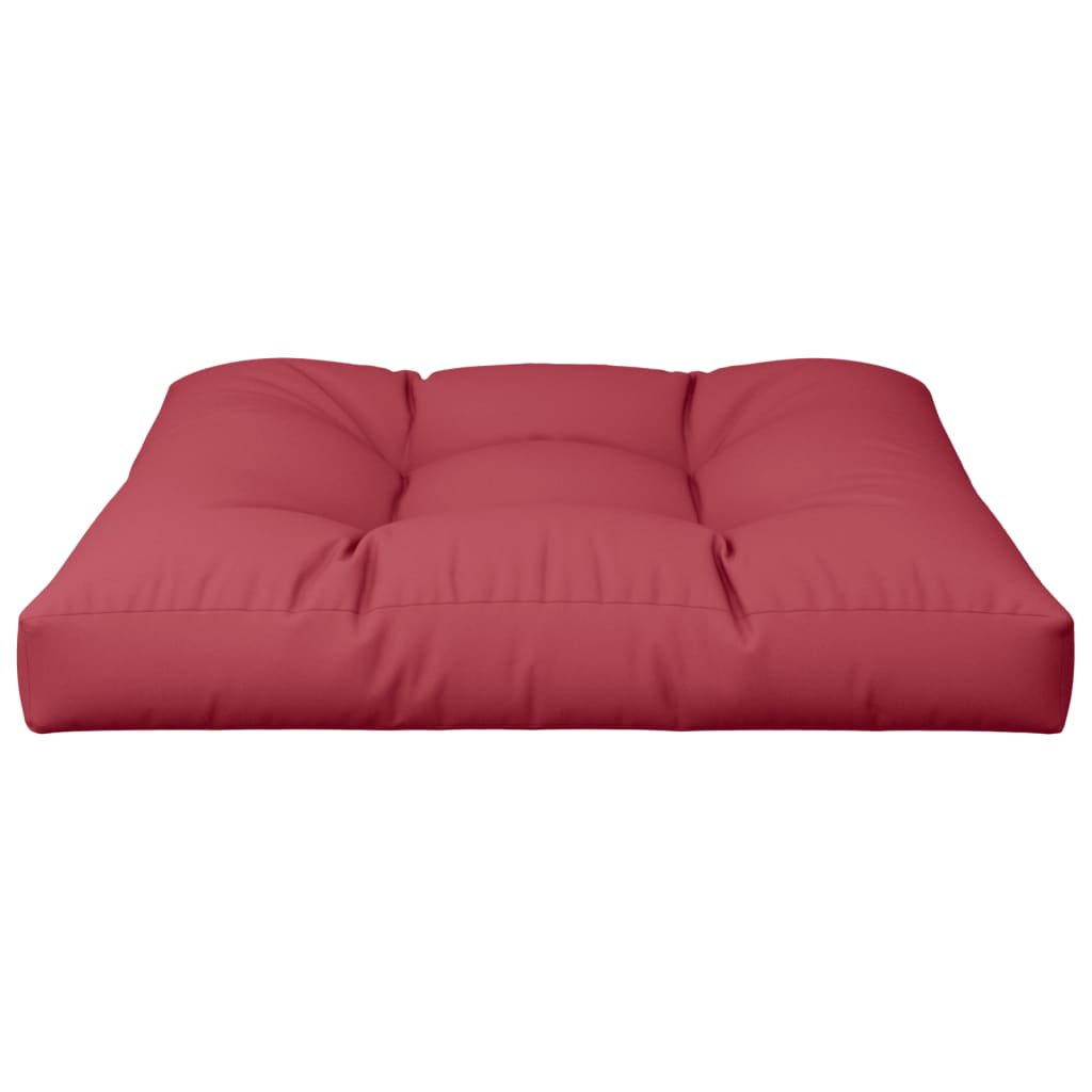 Coussin de palette bordeaux 80x80x12 cm Tissu
