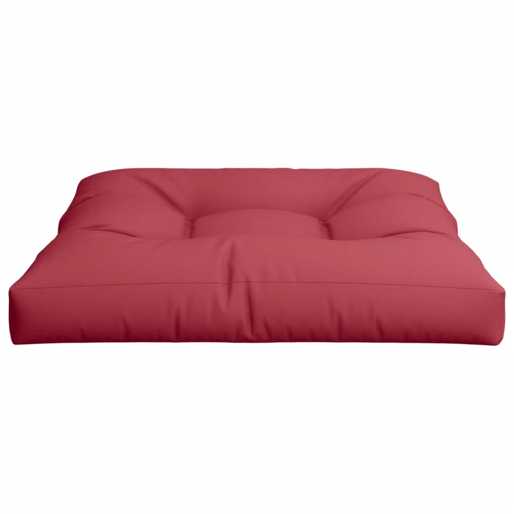 Coussin de palette bordeaux 80x80x12 cm Tissu