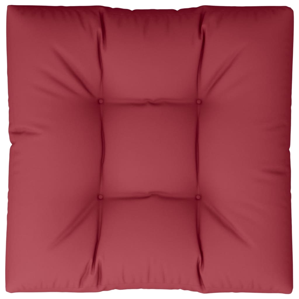 Coussin de palette bordeaux 80x80x12 cm Tissu