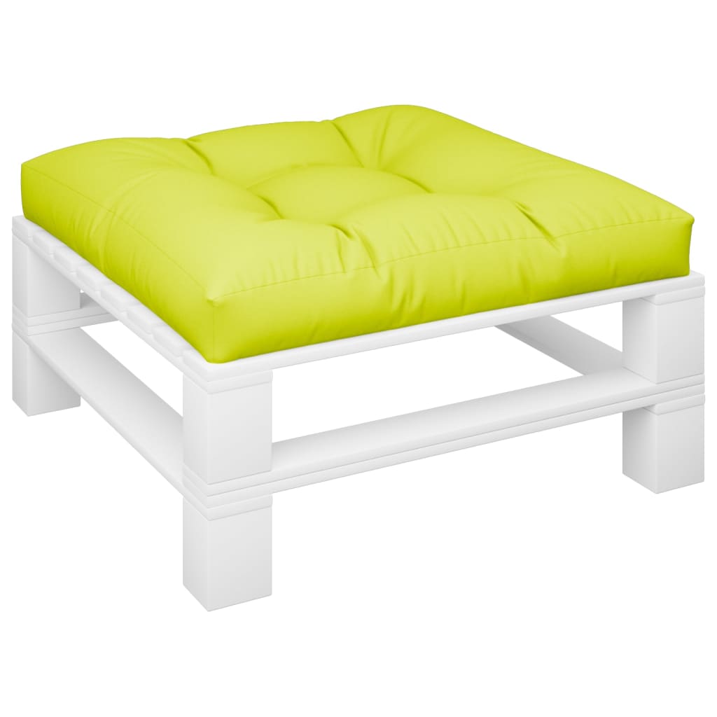 Coussin de palette vert vif 80x80x12 cm Tissu