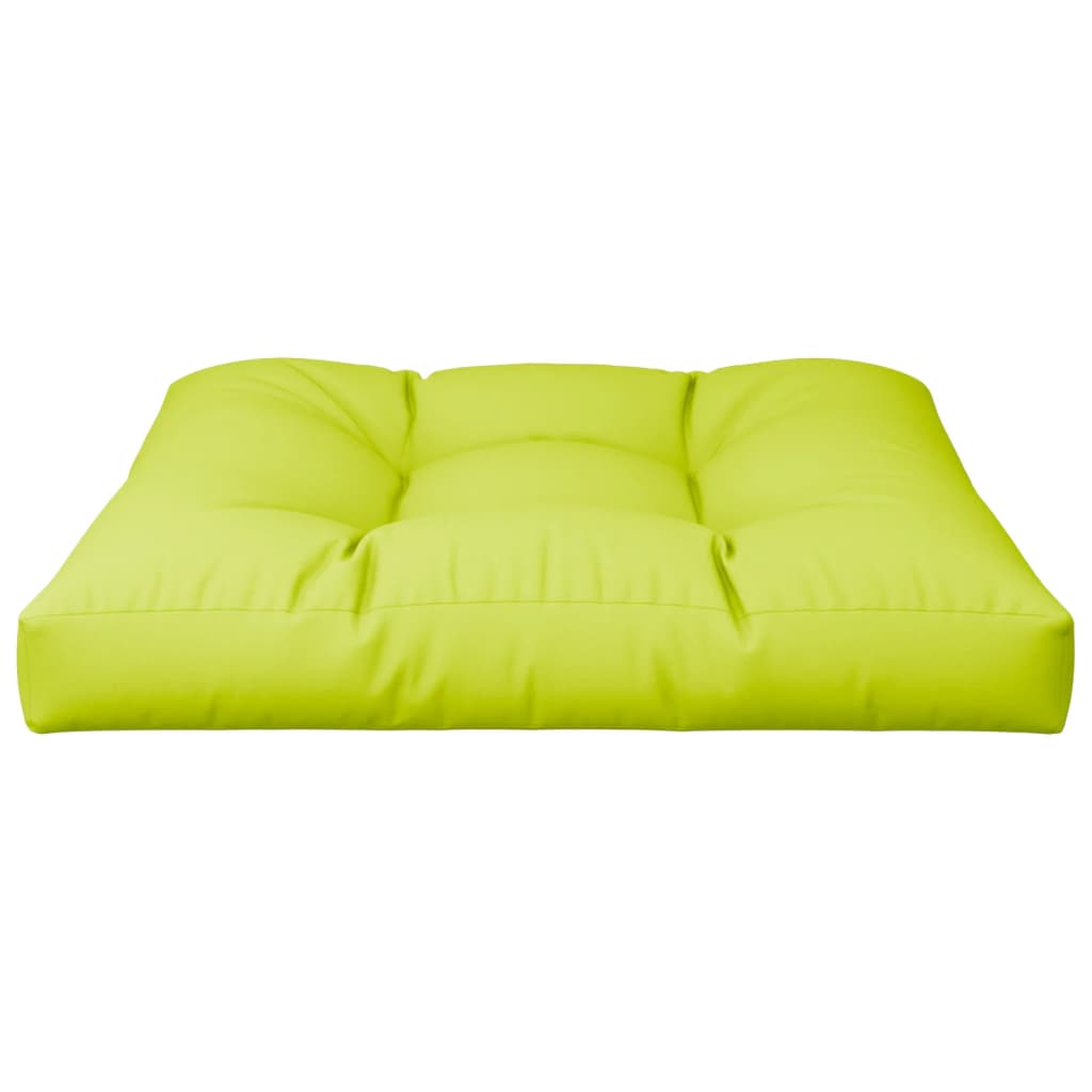 Coussin de palette vert vif 80x80x12 cm Tissu