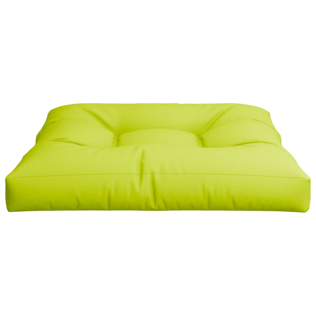 Coussin de palette vert vif 80x80x12 cm Tissu