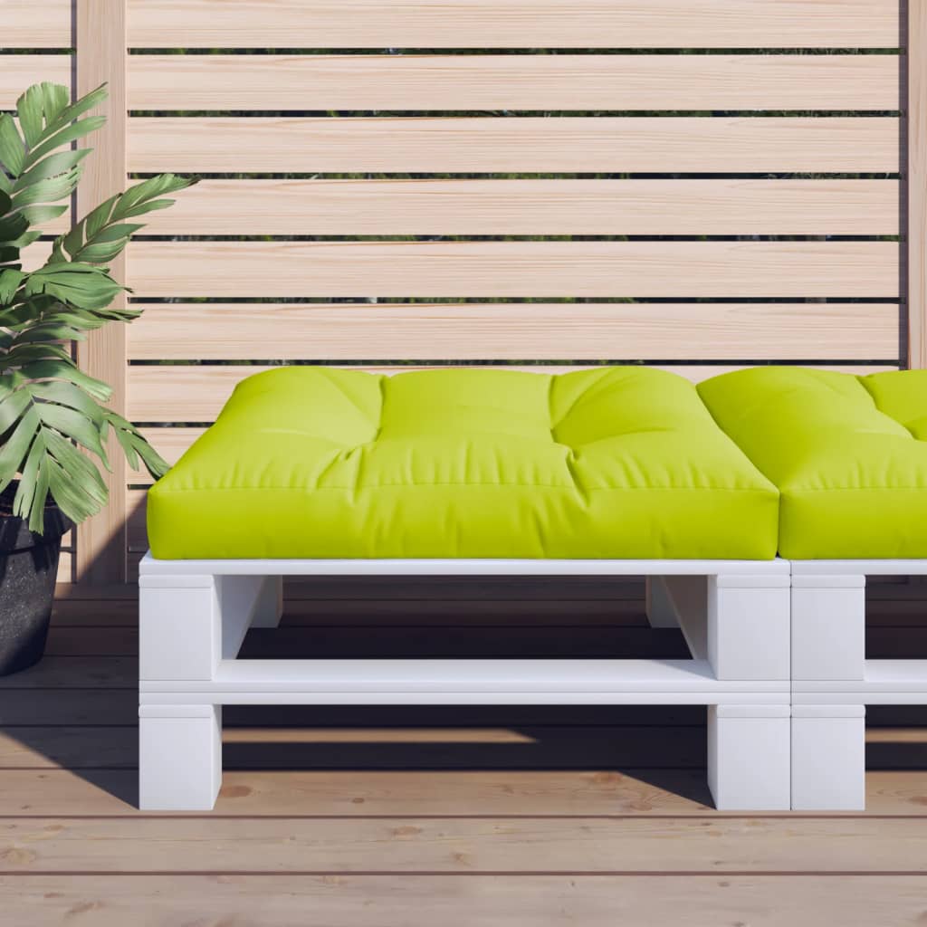 Coussin de palette vert vif 80x80x12 cm Tissu