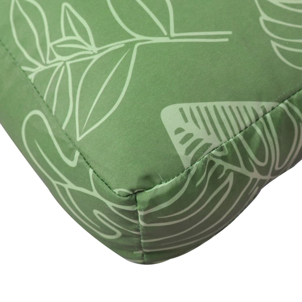 Pallet cushion leaf pattern 80x80x12 cm fabric