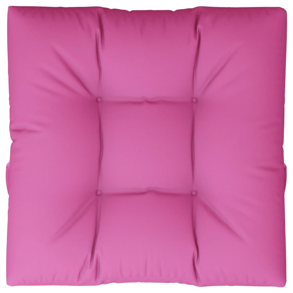 Coussin de palette rose 80x80x12 cm tissu