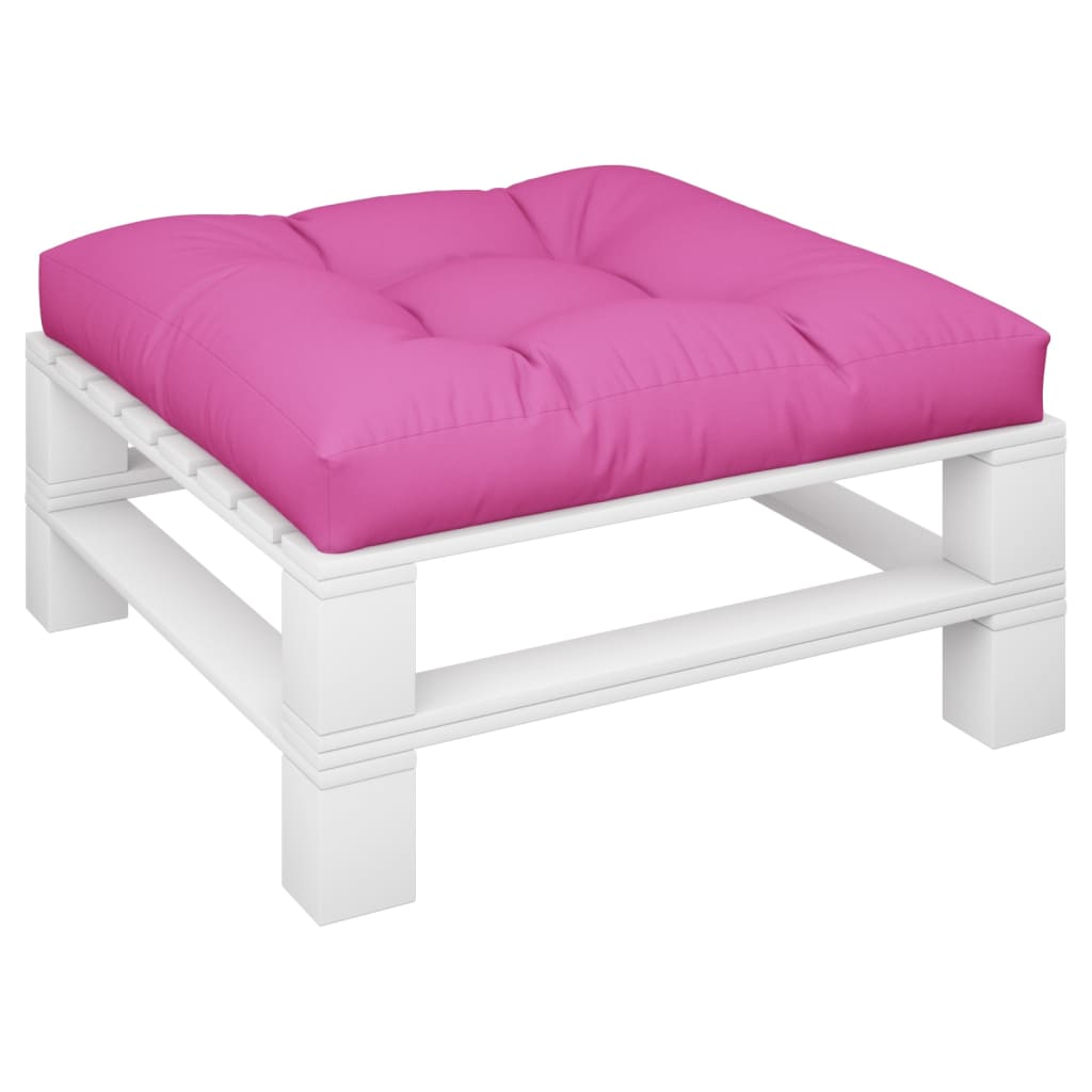 Coussin de palette rose 80x80x12 cm tissu