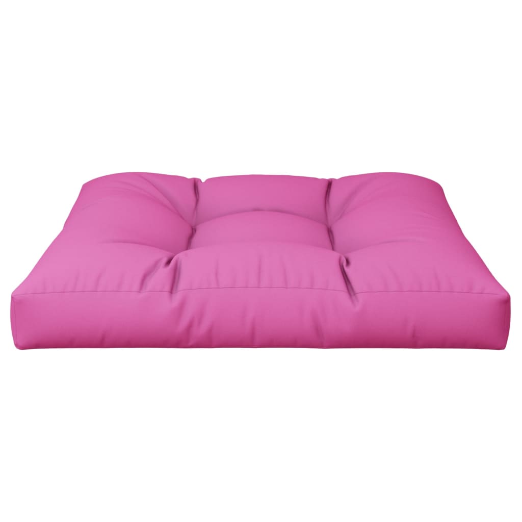 Coussin de palette rose 80x80x12 cm tissu