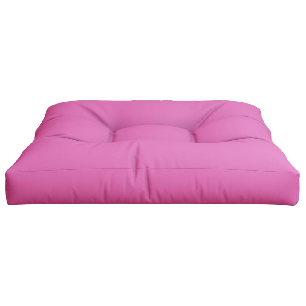 Coussin de palette rose 80x80x12 cm tissu