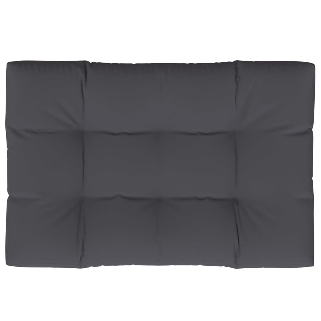Coussin de palette Anthracite 120x80x12 cm Tissu