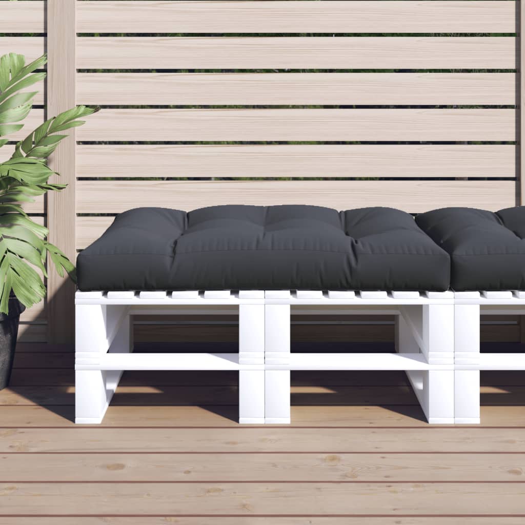 Coussin de palette Anthracite 120x80x12 cm Tissu