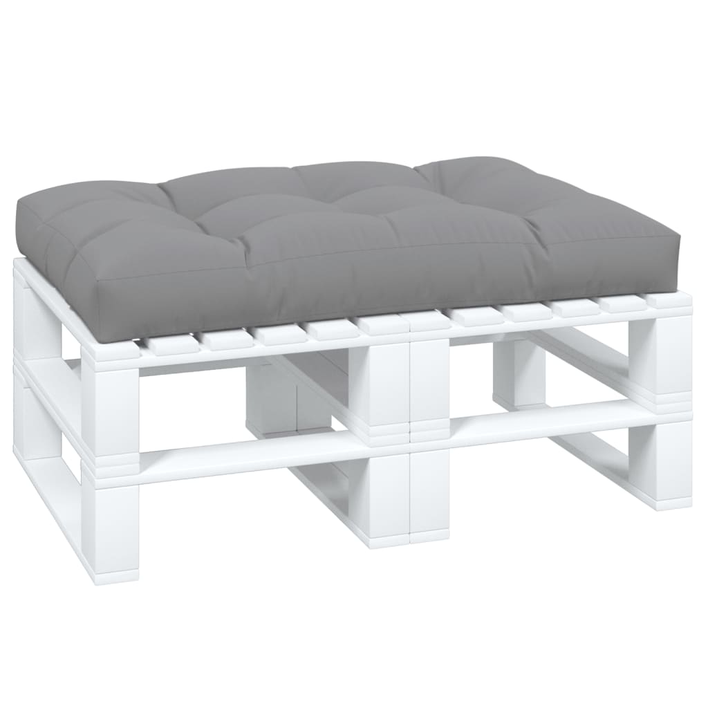 Coussin de palette gris 120x80x12 cm Tissu