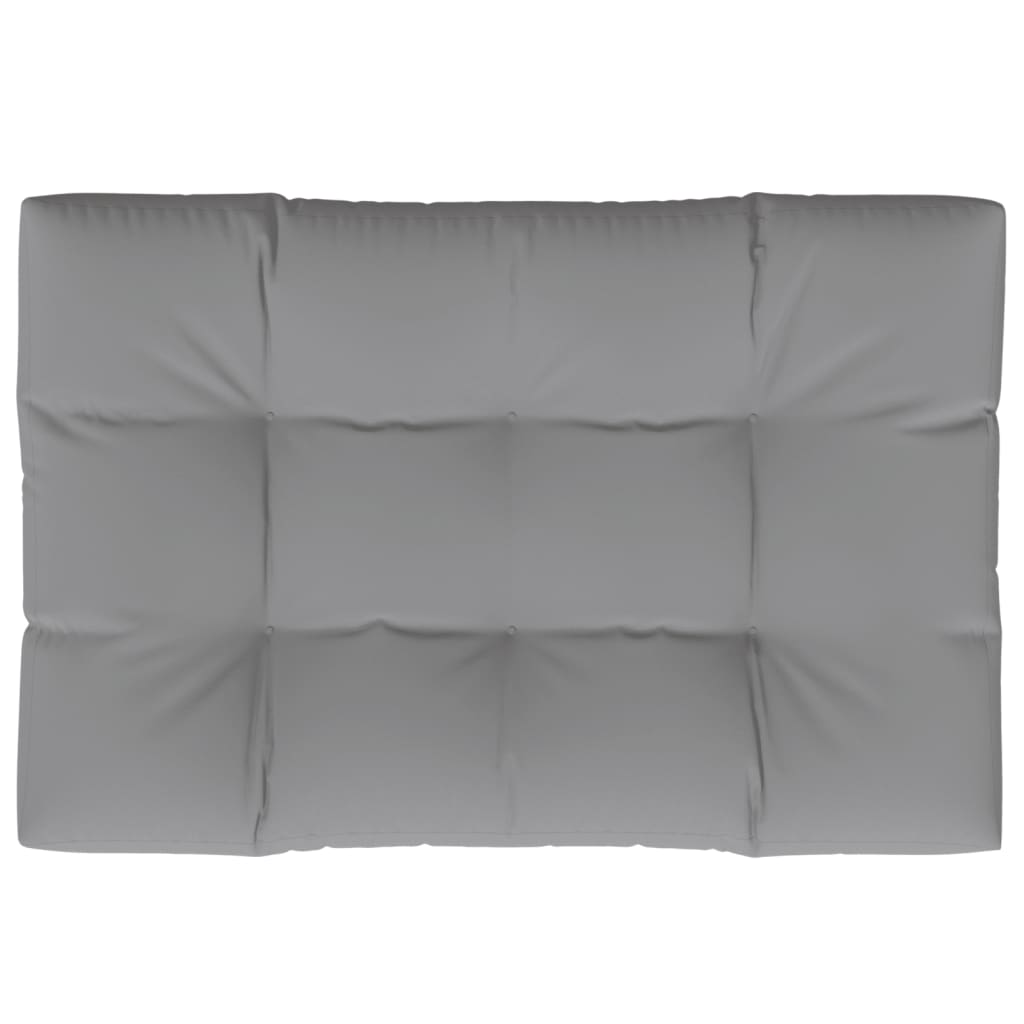 Coussin de palette gris 120x80x12 cm Tissu