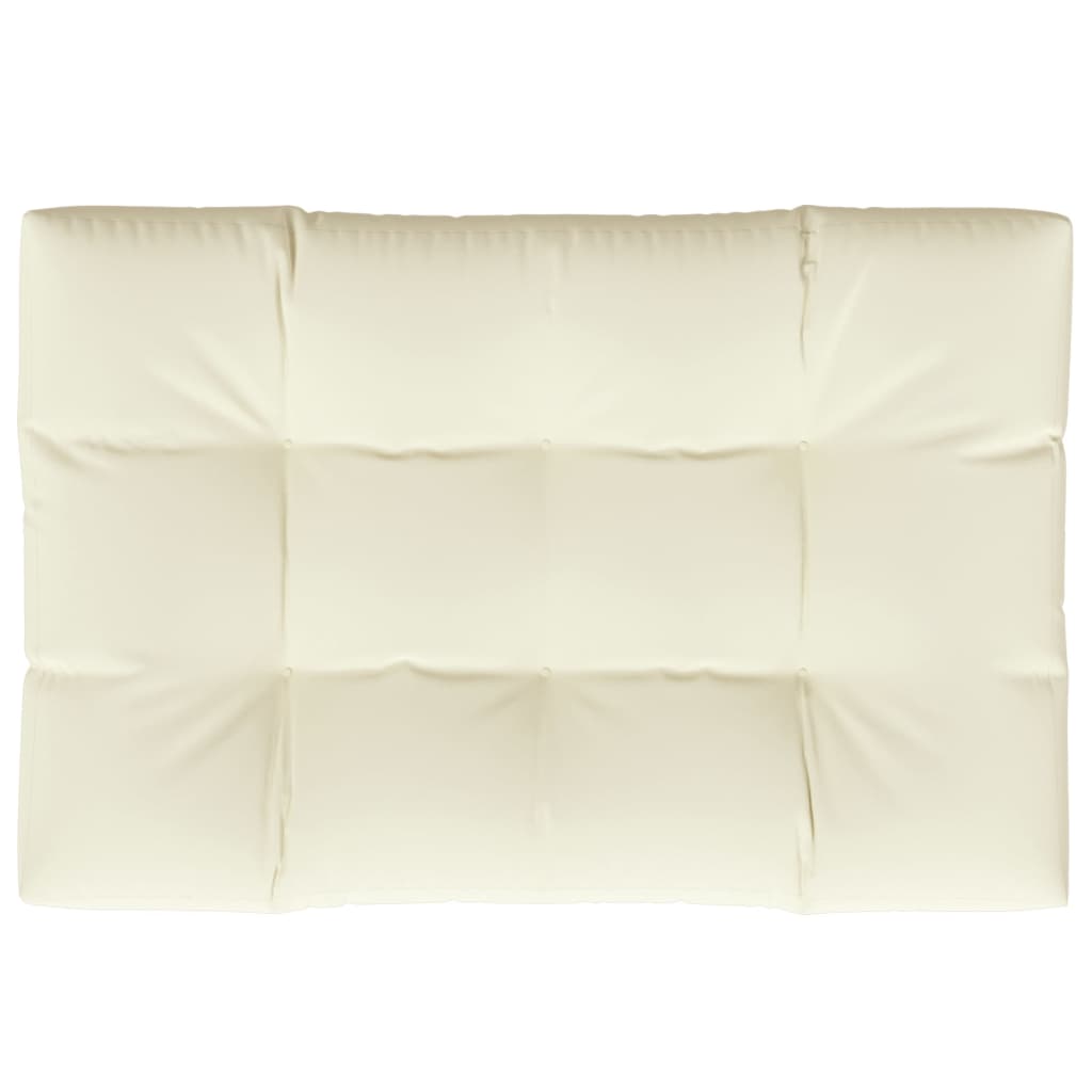 Palettenkissen Creme 120x80x12 cm Stoff