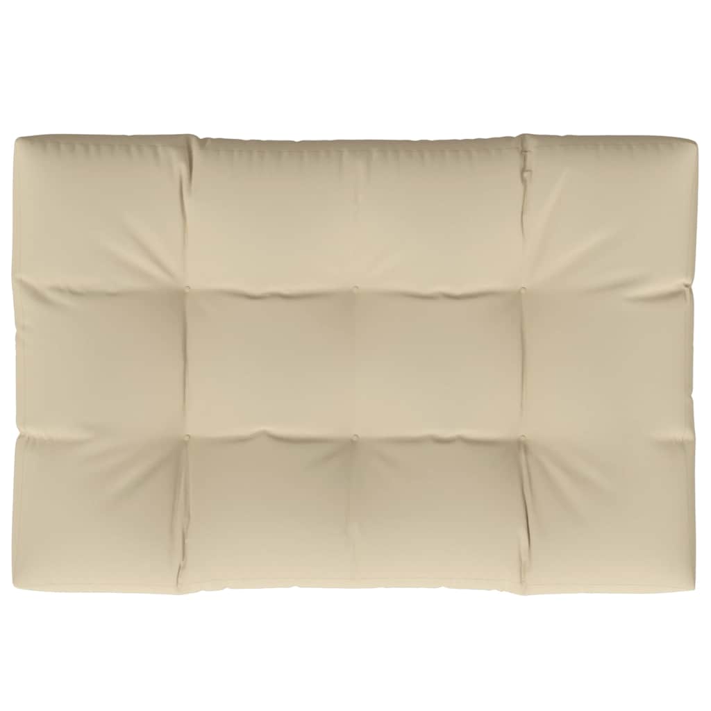Palettenkissen Beige 120x80x12 cm Stoff