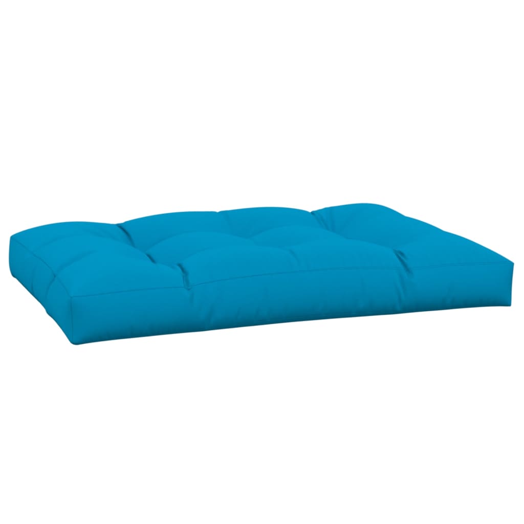 Coussin pour palette bleu 120x80x12 cm tissu