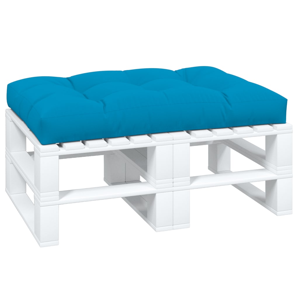 Coussin pour palette bleu 120x80x12 cm tissu