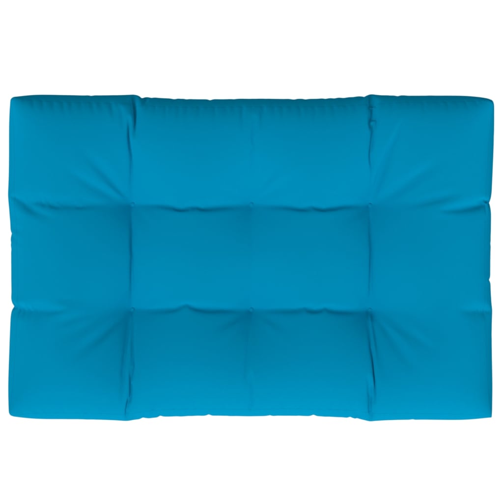 Coussin pour palette bleu 120x80x12 cm tissu