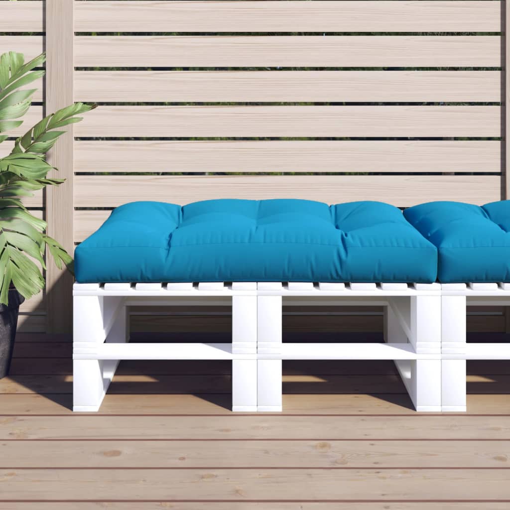 Coussin pour palette bleu 120x80x12 cm tissu