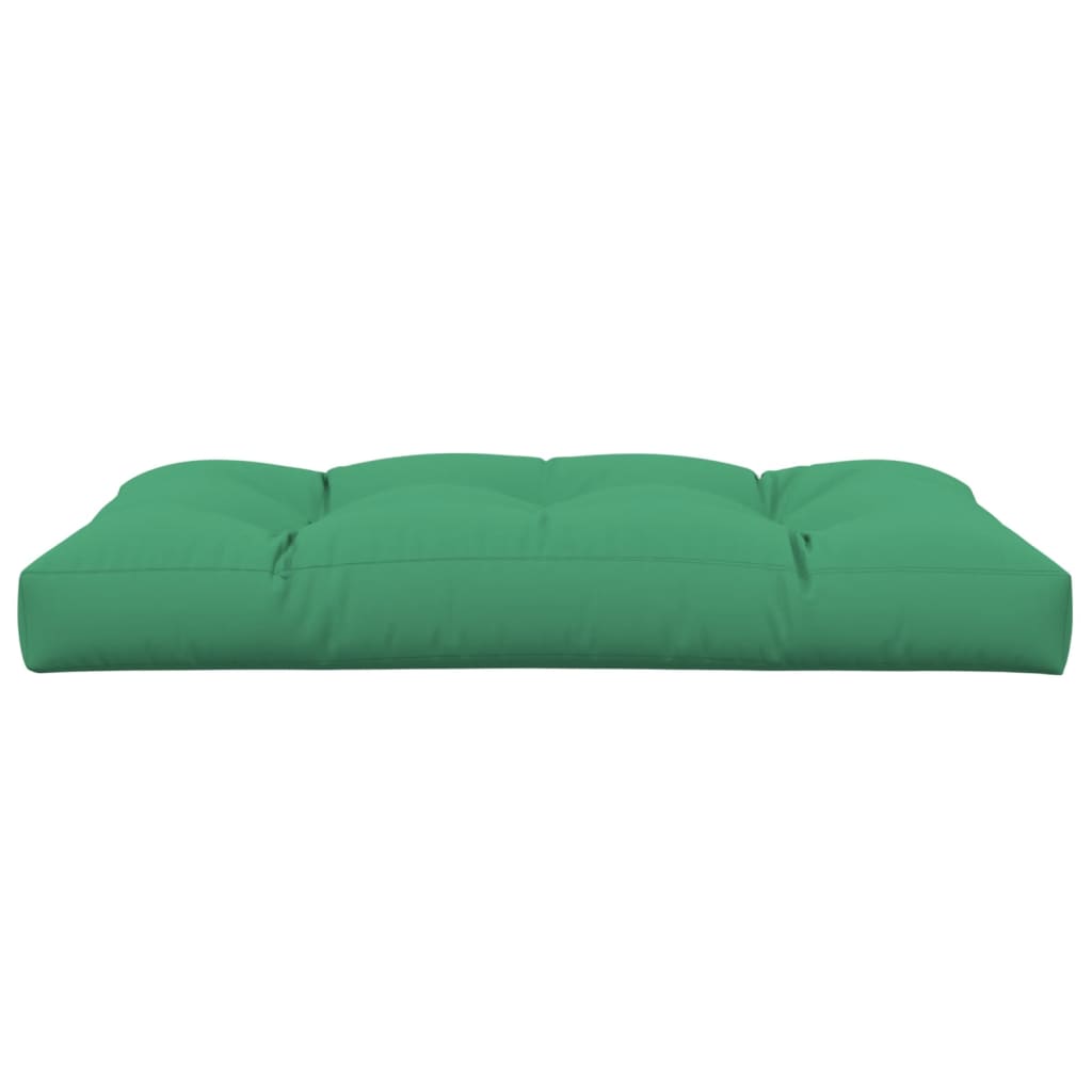 Coussin de palette vert 120x80x12 cm tissu