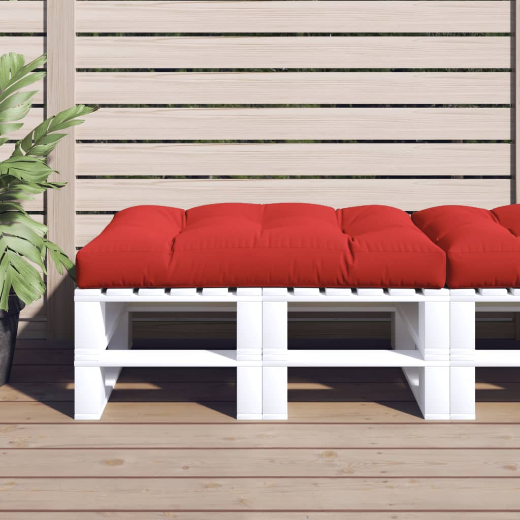 Pallet Cushion Red 120x80x12 cm Fabric