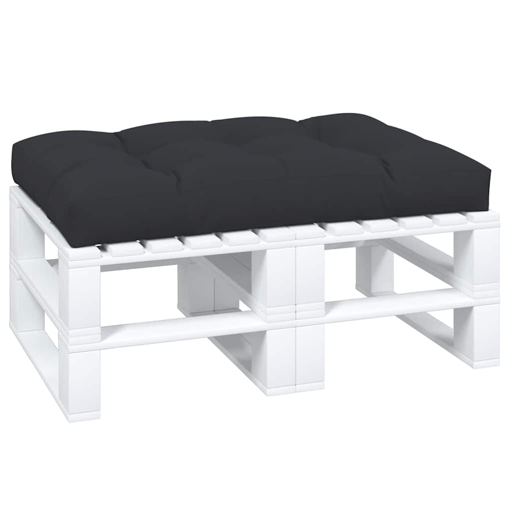 Coussin de palette noir 120x80x12 cm Tissu