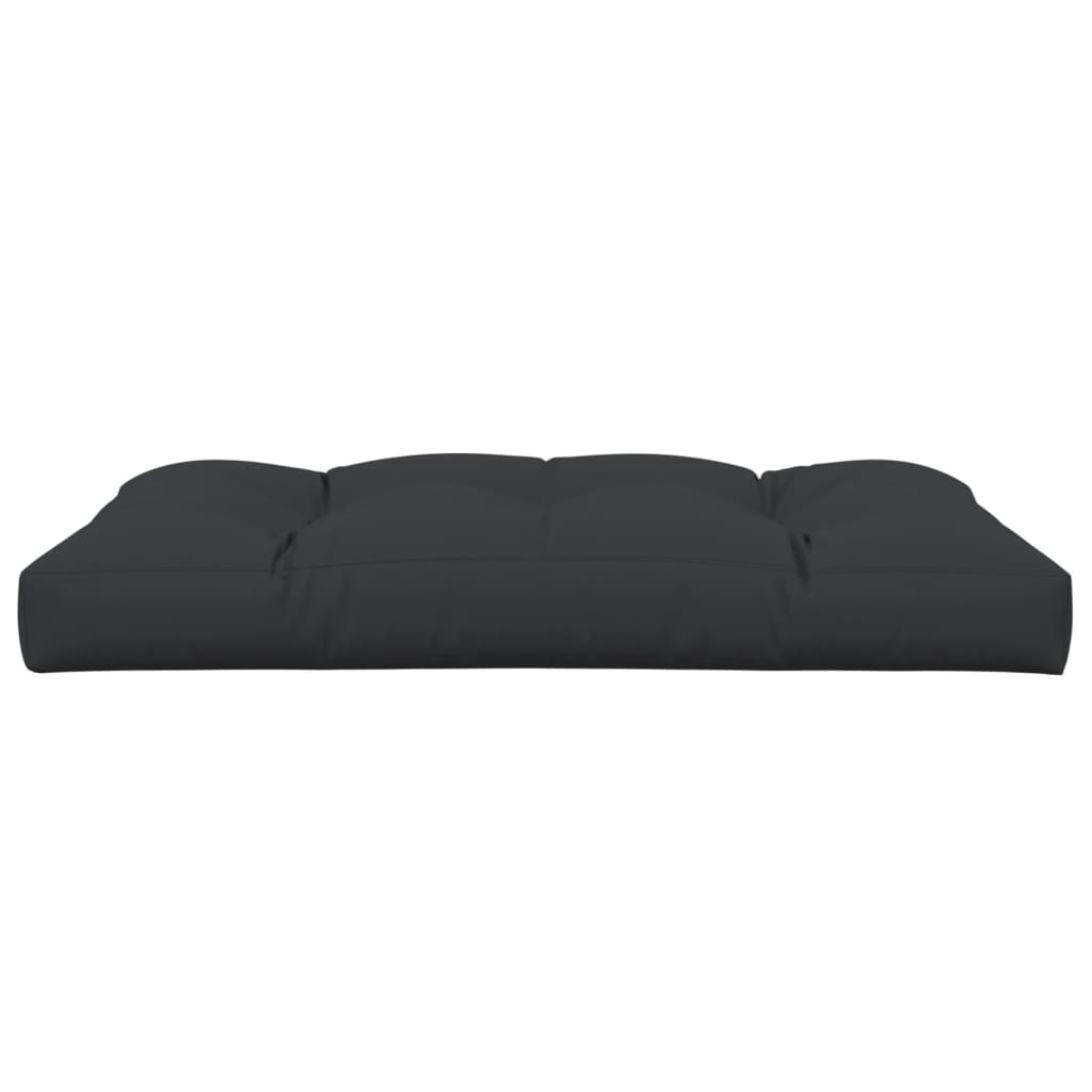 Coussin de palette noir 120x80x12 cm Tissu
