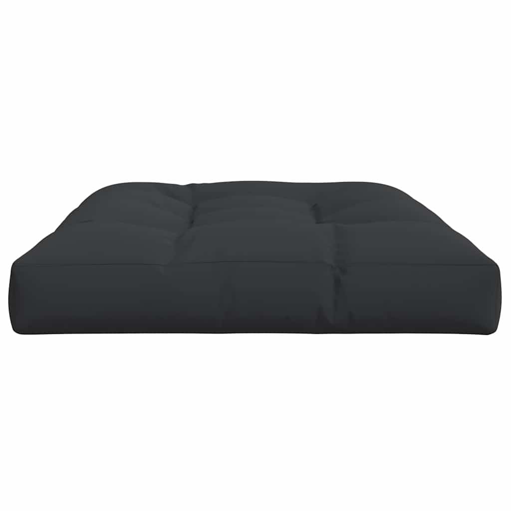 Coussin de palette noir 120x80x12 cm Tissu