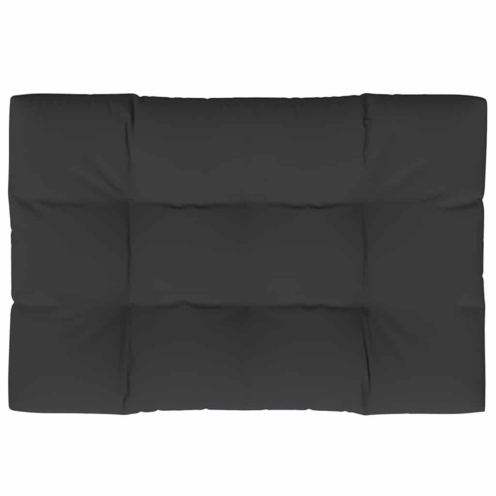 Coussin de palette noir 120x80x12 cm Tissu