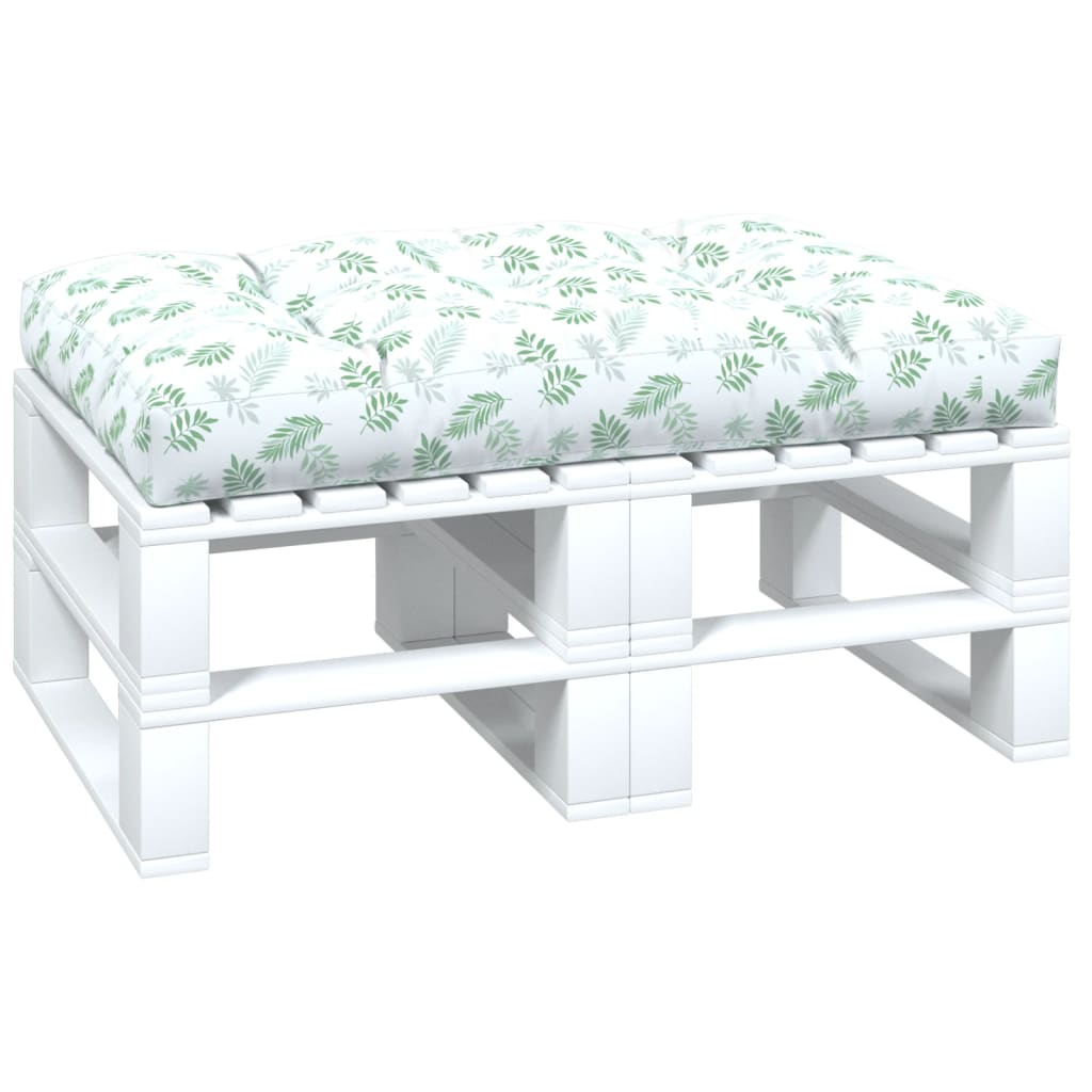 Pallet cushion leaf pattern 120x80x12 cm fabric