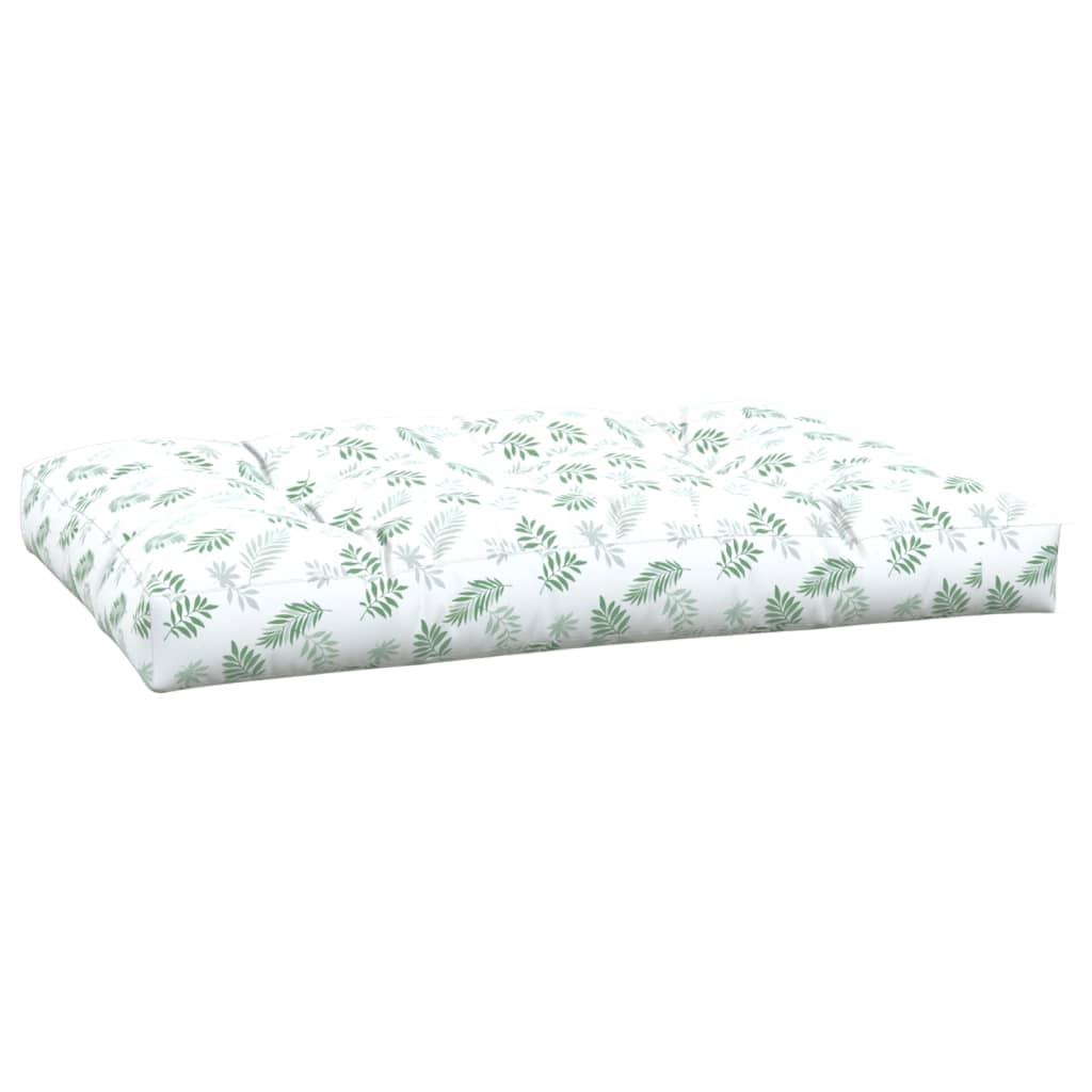 Pallet cushion leaf pattern 120x80x12 cm fabric