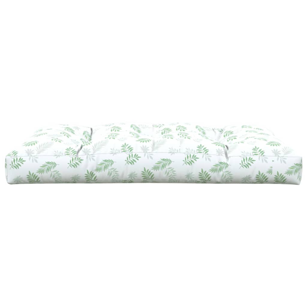 Pallet cushion leaf pattern 120x80x12 cm fabric